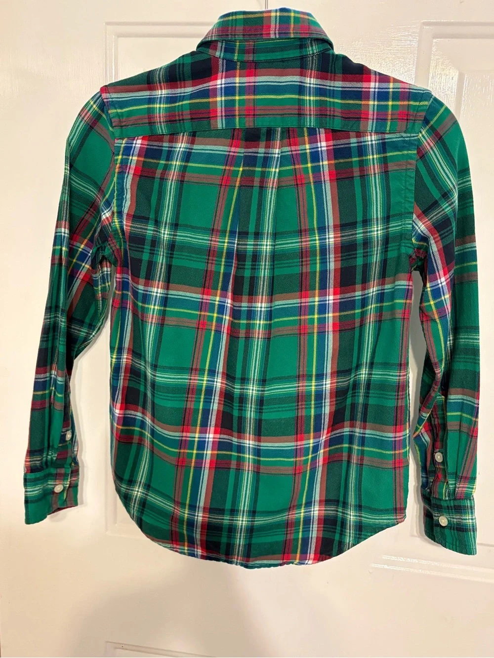 Ralph Lauren Boy’s Classic Green, Blue, Red Plaid Button Down Shirt Size 8 EUC